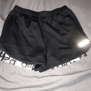 Shorts with attached spandex under